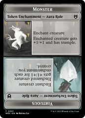 Copy // Monster Role / Virtuous Role Double-Sided Token [Wilds of Eldraine Commander Tokens] | North of Exile Games