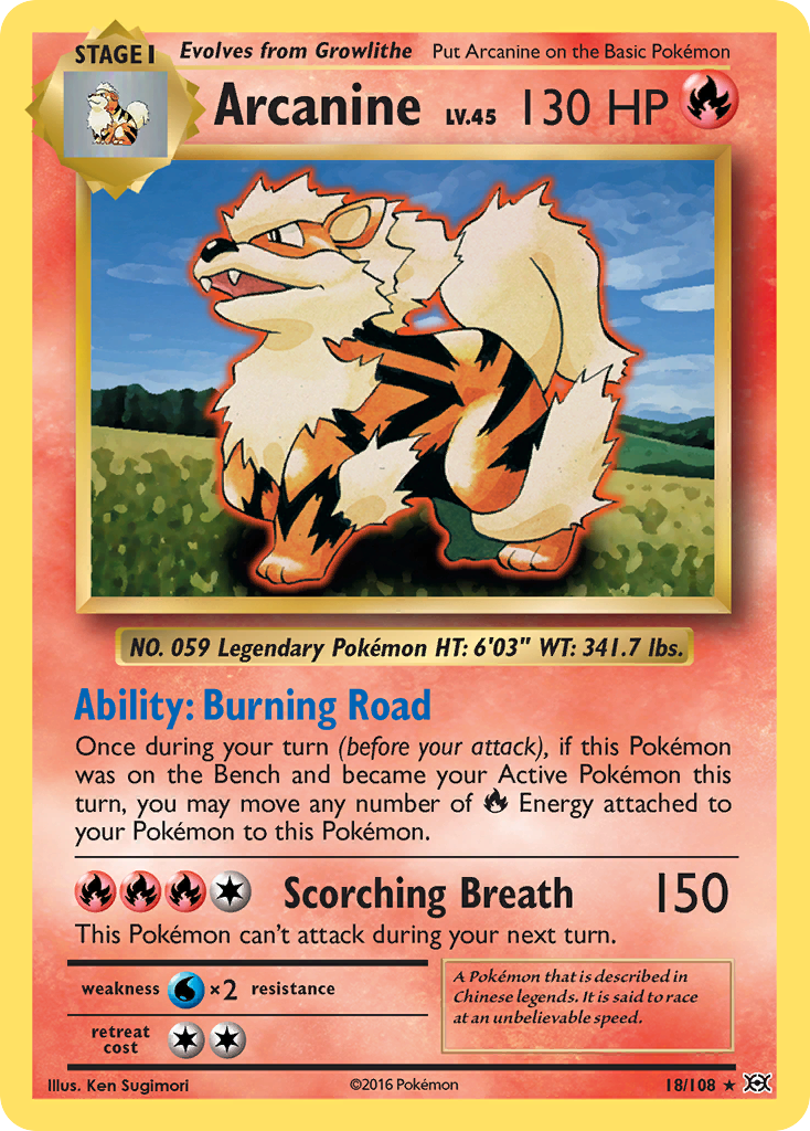 Arcanine (18/108) [XY: Evolutions] | North of Exile Games