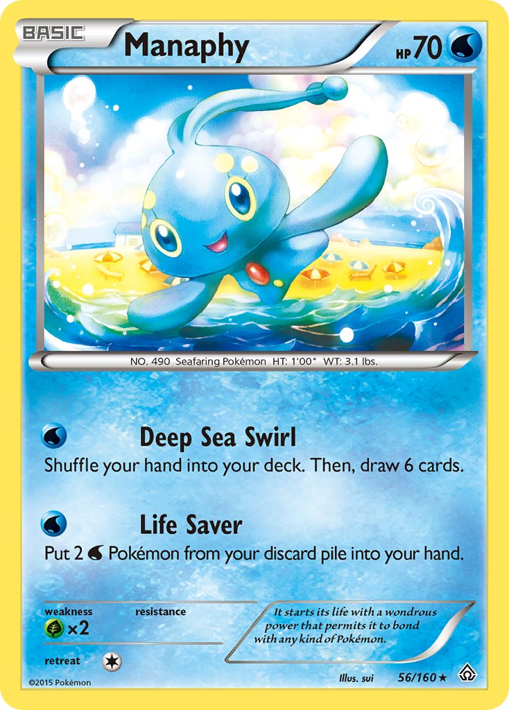 Manaphy (56/160) (Battle Arena Deck Exclusive) (Theme Deck Exclusive) [XY: Primal Clash] | North of Exile Games