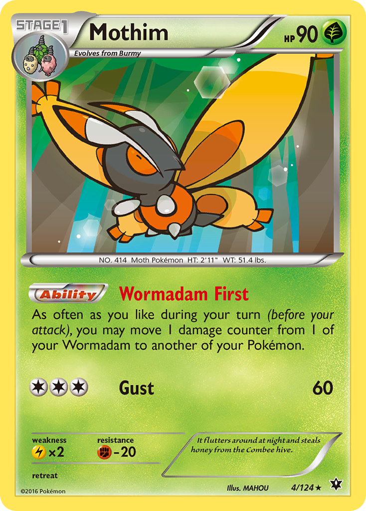 Mothim (4/124) [XY: Fates Collide] | North of Exile Games