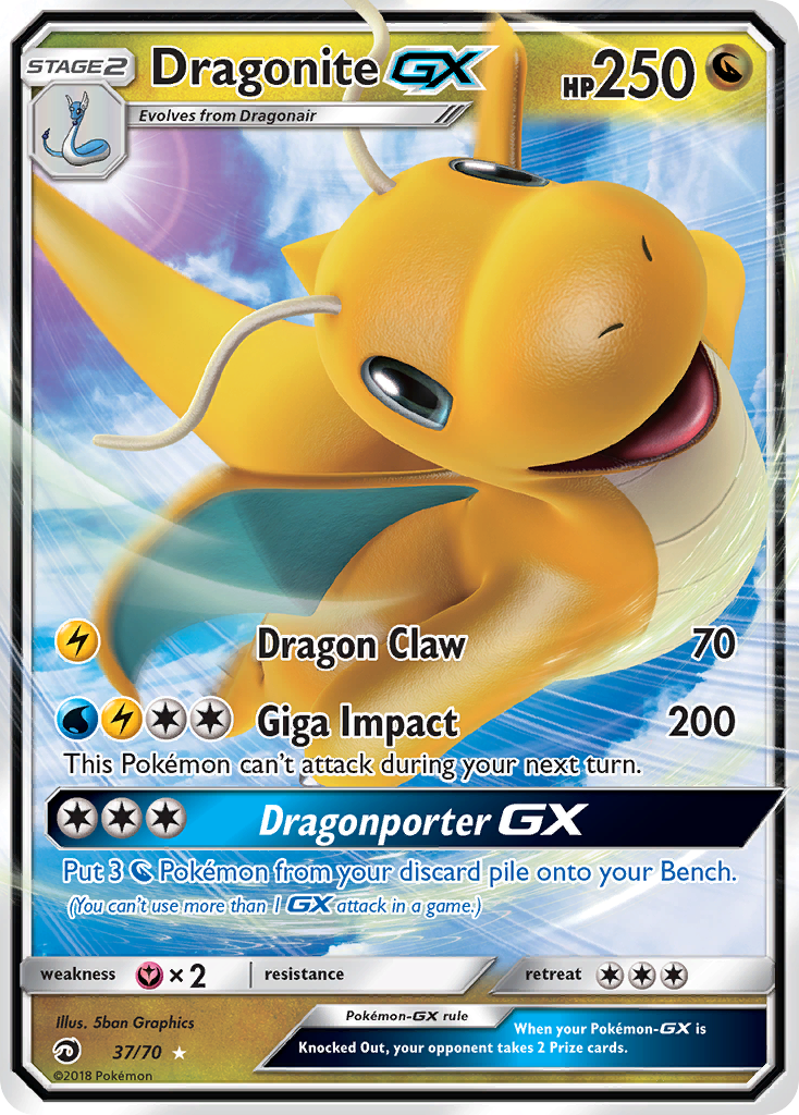 Dragonite GX (37/70) [Sun & Moon: Dragon Majesty] | North of Exile Games