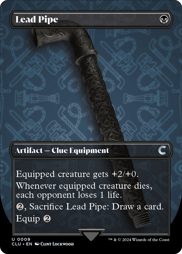 Lead Pipe (Borderless) [Ravnica: Clue Edition] | North of Exile Games