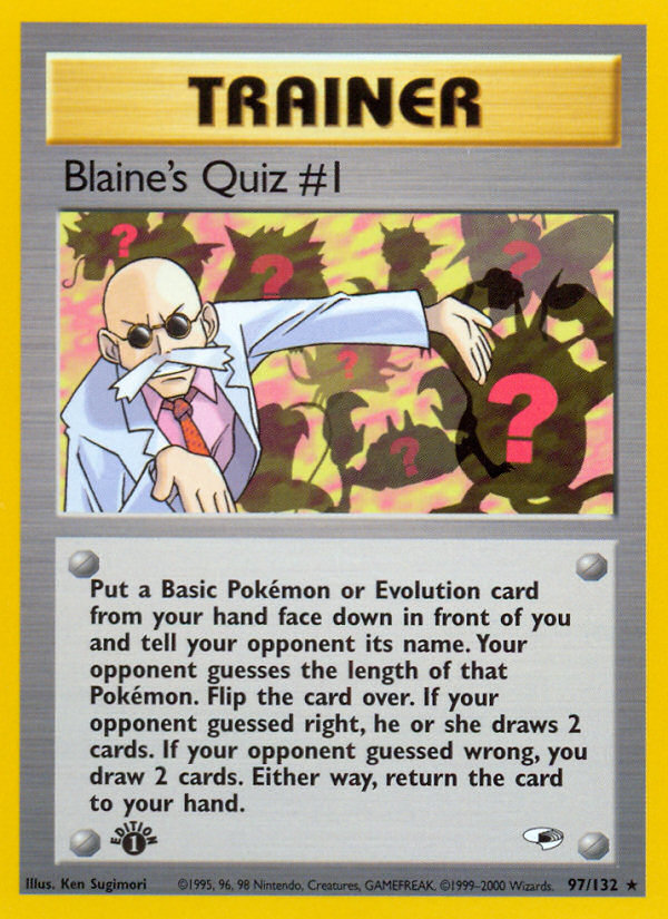 Blaine's Quiz #1 (97/132) [Gym Heroes 1st Edition] | North of Exile Games