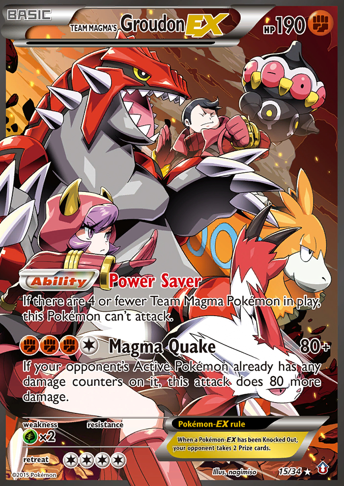 Team Magma's Groudon ex (15/34) [XY: Double Crisis] | North of Exile Games