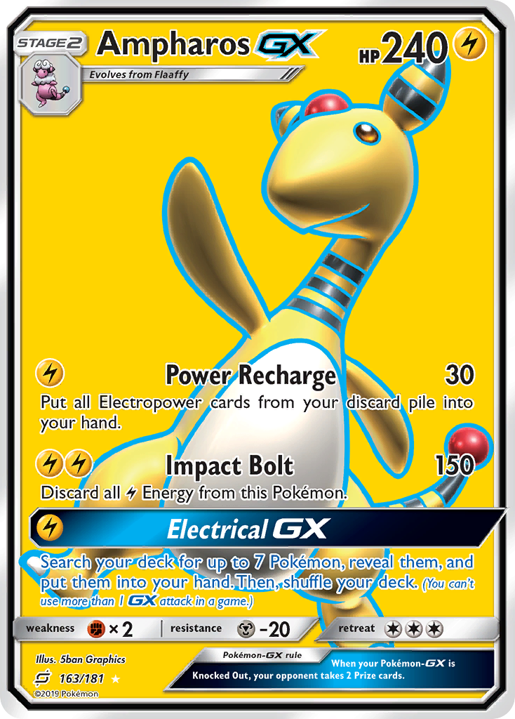 Ampharos GX (163/181) [Sun & Moon: Team Up] | North of Exile Games
