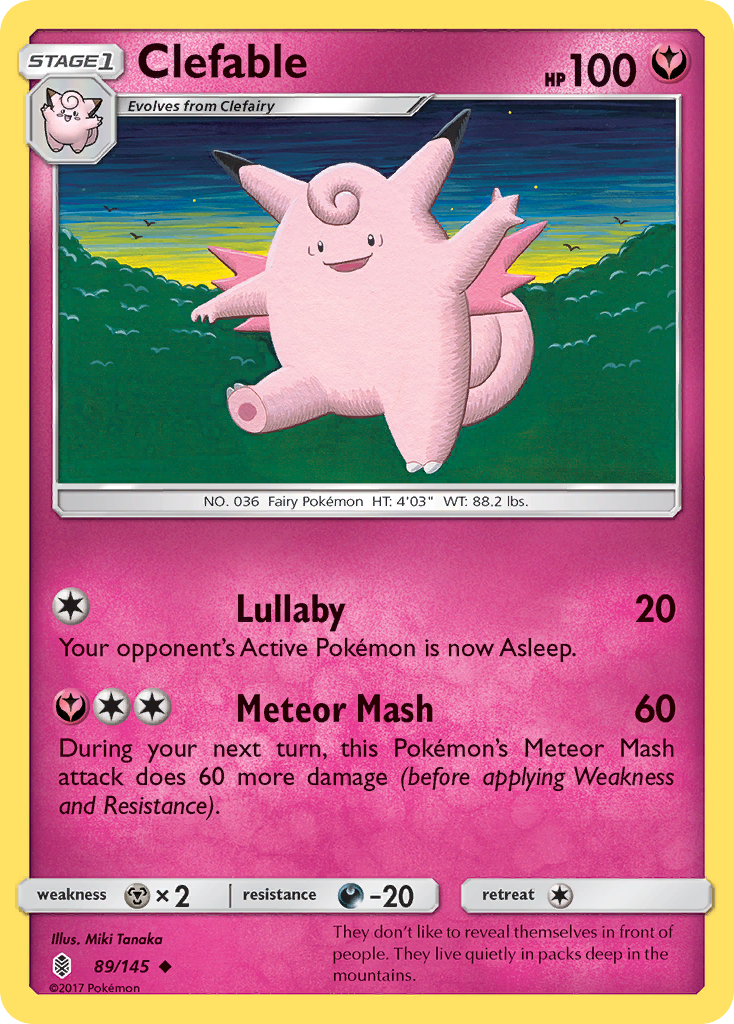 Clefable (89/145) [Sun & Moon: Guardians Rising] | North of Exile Games