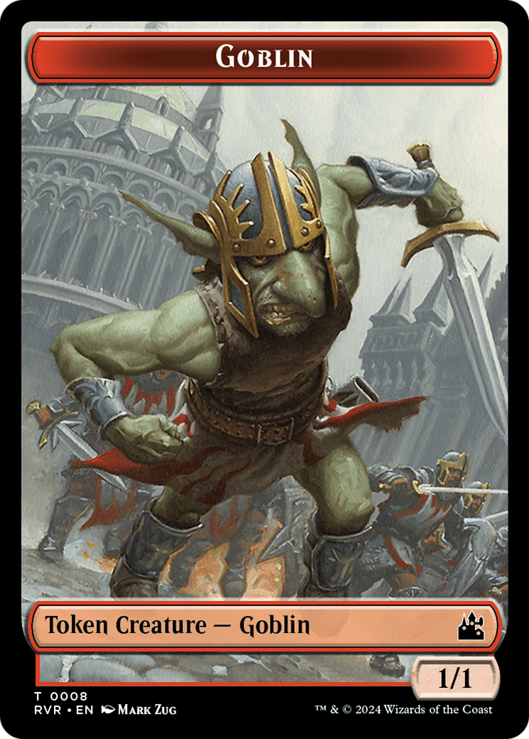 Goblin (0008) // Rhino Double-Sided Token [Ravnica Remastered Tokens] | North of Exile Games