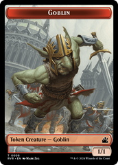 Goblin (0008) // Voja Double-Sided Token [Ravnica Remastered Tokens] | North of Exile Games
