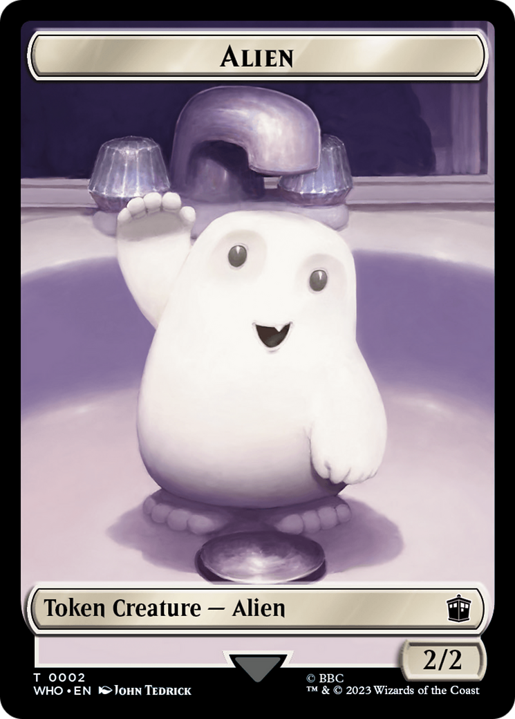 Alien // Clue (0023) Double-Sided Token [Doctor Who Tokens] | North of Exile Games
