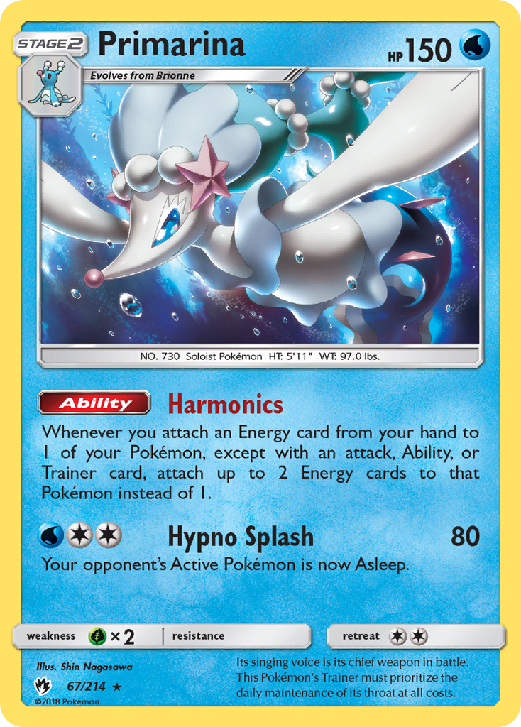 Primarina (67/214) [Sun & Moon: Lost Thunder] | North of Exile Games