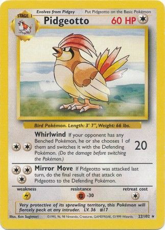 Pidgeotto (22/102) [Base Set Unlimited] | North of Exile Games