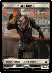 Alien Rhino // Cyberman Double-Sided Token [Doctor Who Tokens] | North of Exile Games