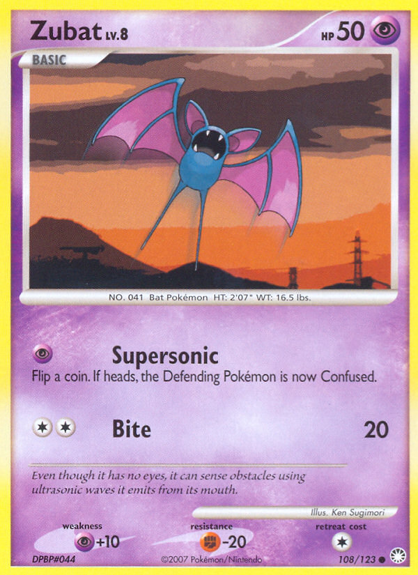 Zubat (108/123) [Diamond & Pearl: Mysterious Treasures] | North of Exile Games