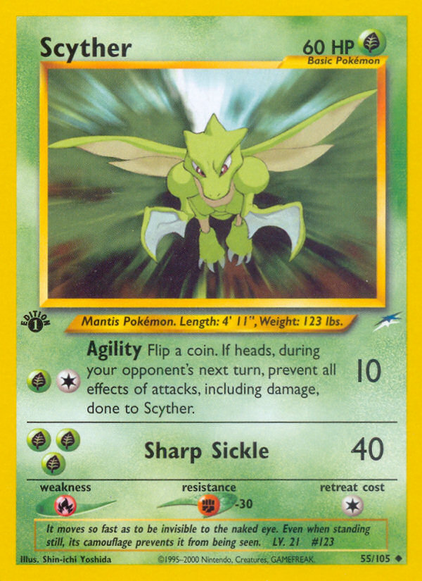 Scyther (55/105) [Neo Destiny 1st Edition] | North of Exile Games