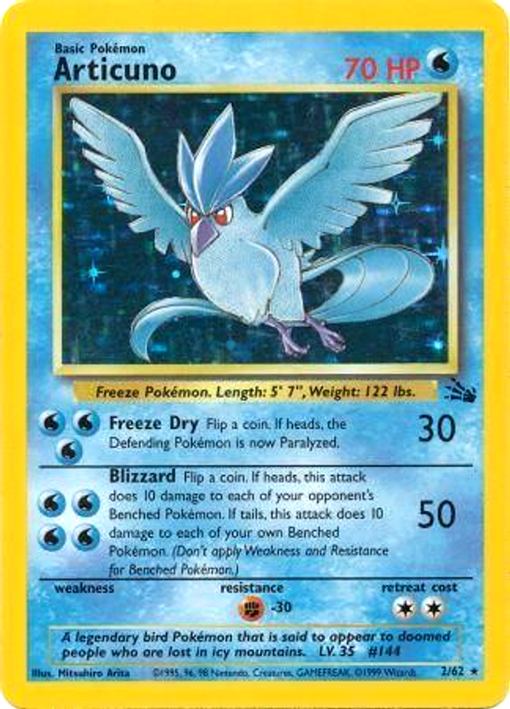 Articuno (2/62) [Fossil Unlimited] | North of Exile Games