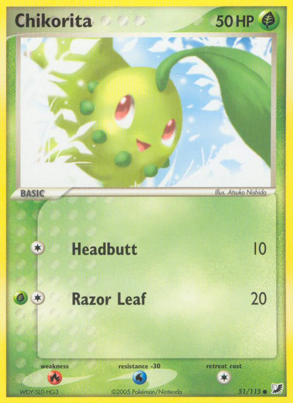 Chikorita (51/115) [EX: Unseen Forces] | North of Exile Games
