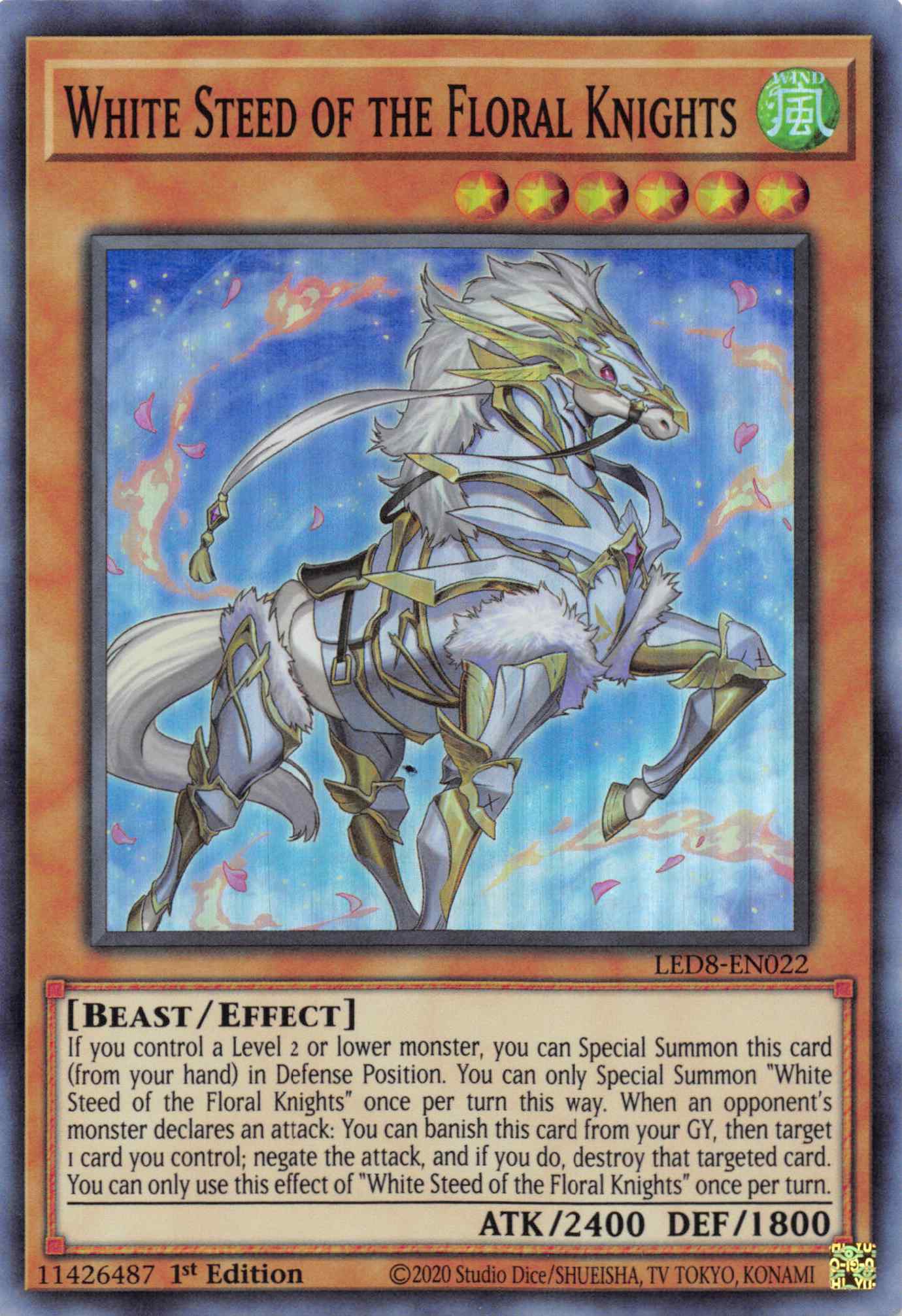 White Steed of the Floral Knights [LED8-EN022] Super Rare | North of Exile Games