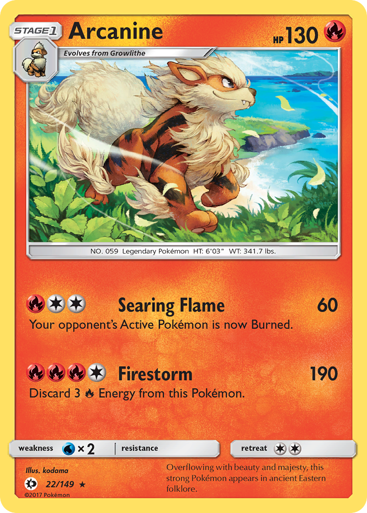 Arcanine (22/149) [Sun & Moon: Base Set] | North of Exile Games