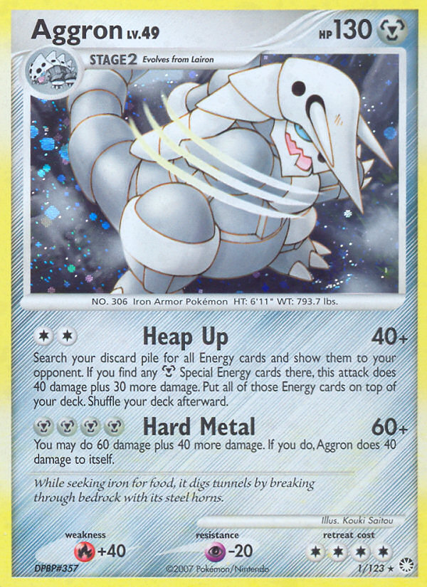 Aggron (1/123) [Diamond & Pearl: Mysterious Treasures] | North of Exile Games