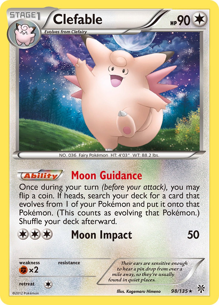 Clefable (98/135) [Black & White: Plasma Storm] | North of Exile Games