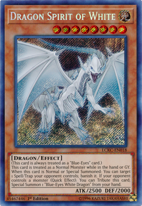 Dragon Spirit of White [LCKC-EN018] Secret Rare | North of Exile Games