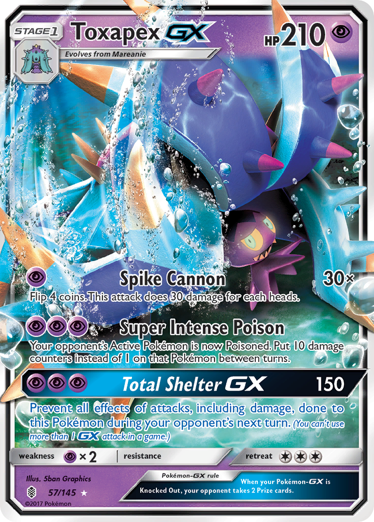 Toxapex GX (57/145) [Sun & Moon: Guardians Rising] | North of Exile Games