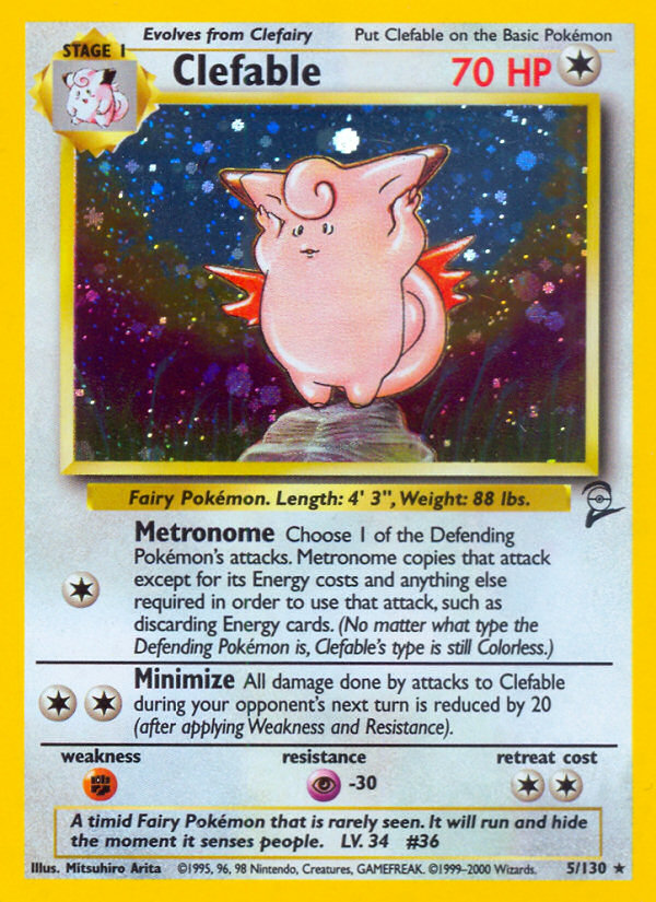 Clefable (5/130) [Base Set 2] | North of Exile Games