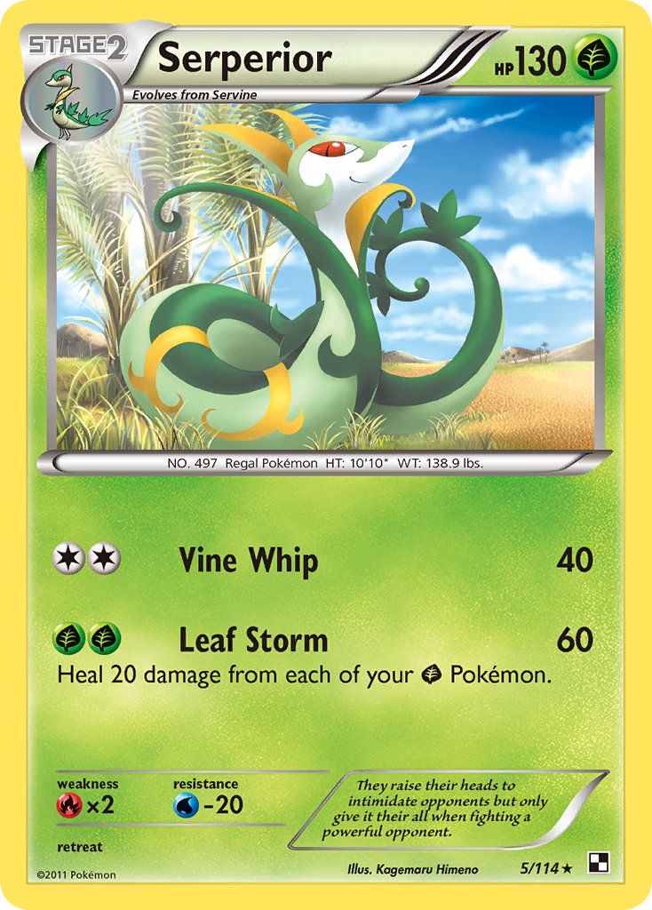 Serperior (5/114) (Cracked Ice Holo) (Theme Deck Exclusive) [Black & White: Base Set] | North of Exile Games