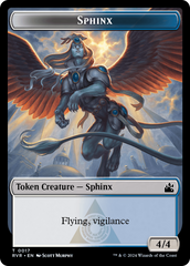 Bird // Sphinx Double-Sided Token [Ravnica Remastered Tokens] | North of Exile Games