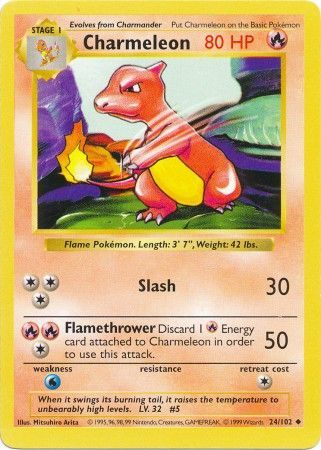 Charmeleon (24/102) [Base Set Shadowless Unlimited] | North of Exile Games