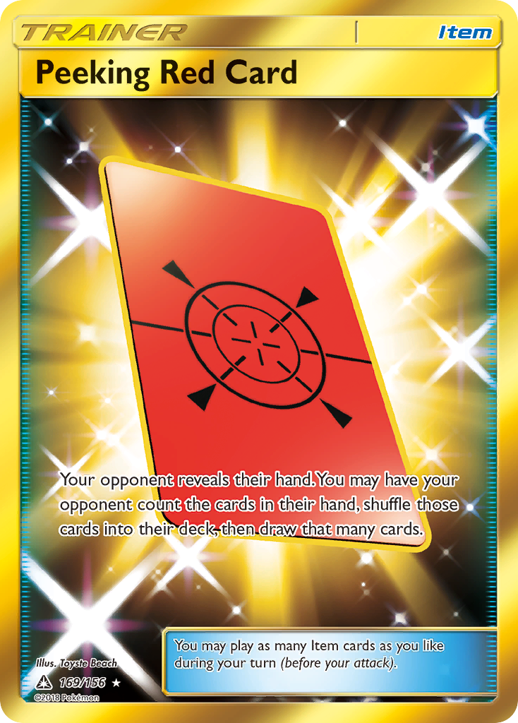 Peeking Red Card (169/156) [Sun & Moon: Ultra Prism] | North of Exile Games