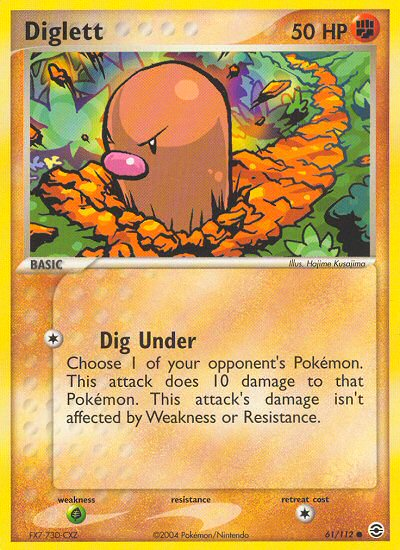 Diglett (61/112) [EX: FireRed & LeafGreen] | North of Exile Games