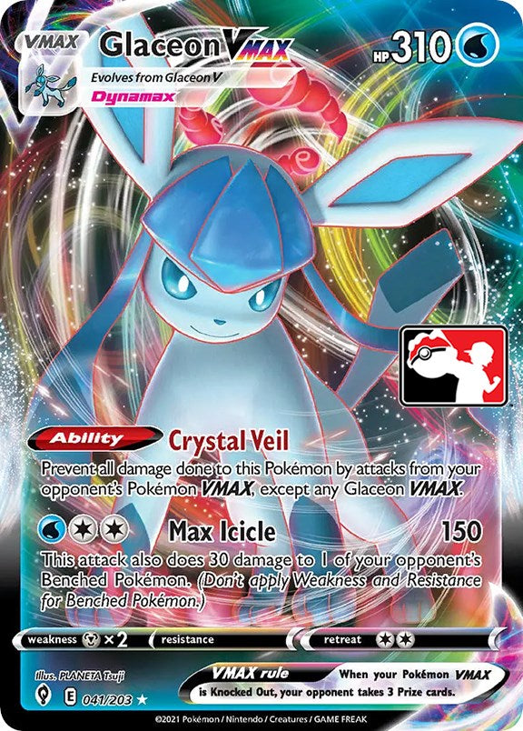 Glaceon VMAX (041/203) [Prize Pack Series One] | North of Exile Games