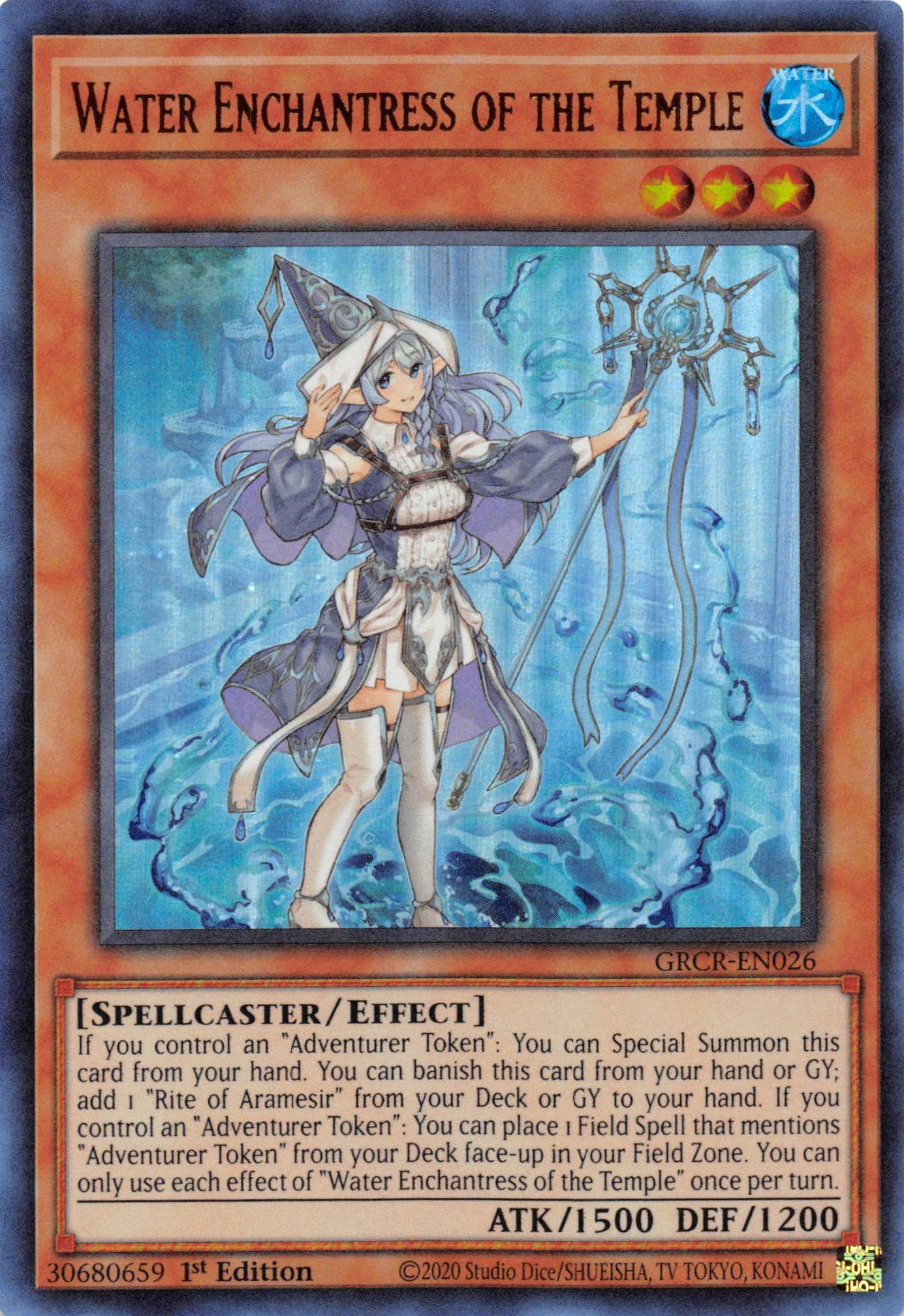 Water Enchantress of the Temple [GRCR-EN026] Ultra Rare | North of Exile Games