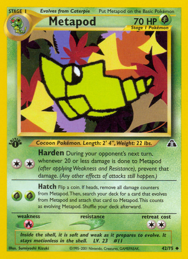 Metapod (42/75) [Neo Discovery 1st Edition] | North of Exile Games
