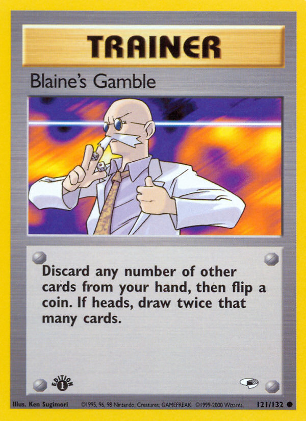 Blaine's Gamble (121/132) [Gym Heroes 1st Edition] | North of Exile Games