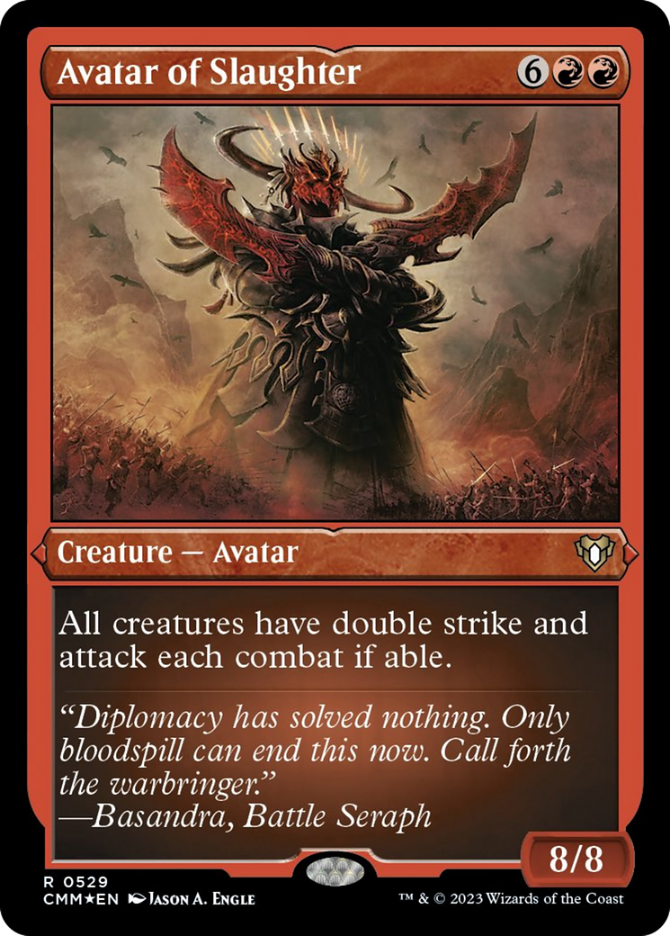 Avatar of Slaughter (Foil Etched) [Commander Masters] | North of Exile Games