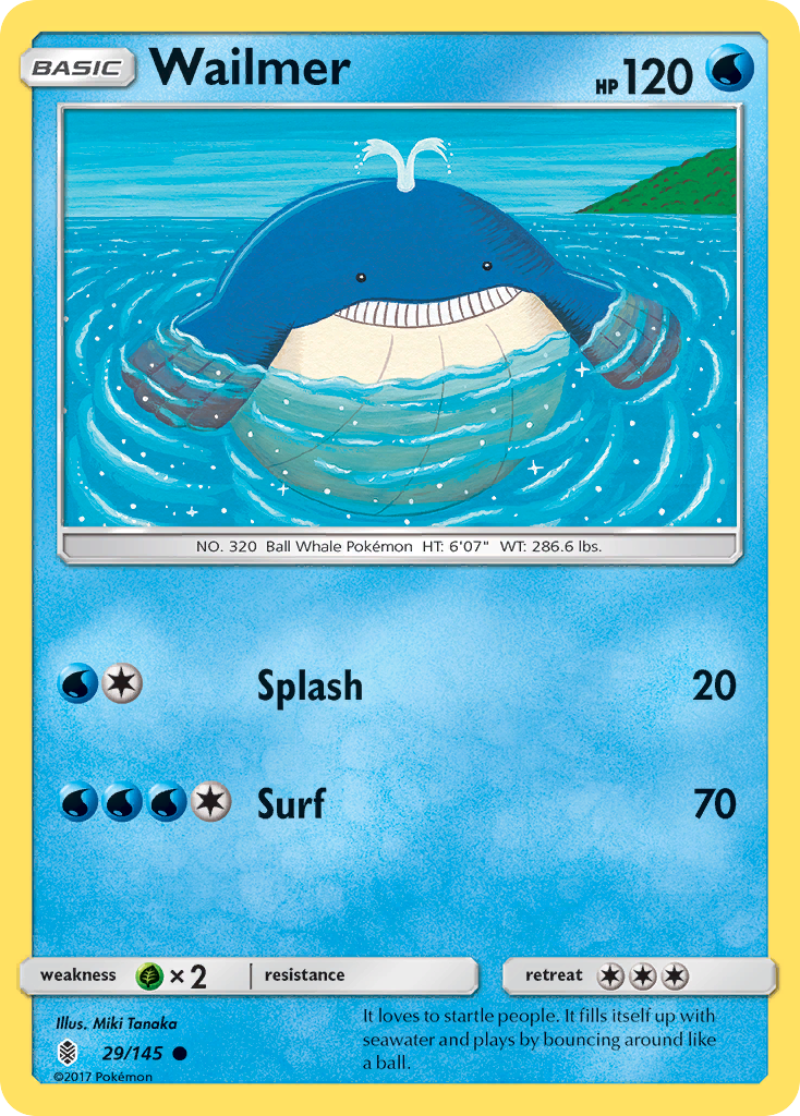 Wailmer (29/145) [Sun & Moon: Guardians Rising] | North of Exile Games