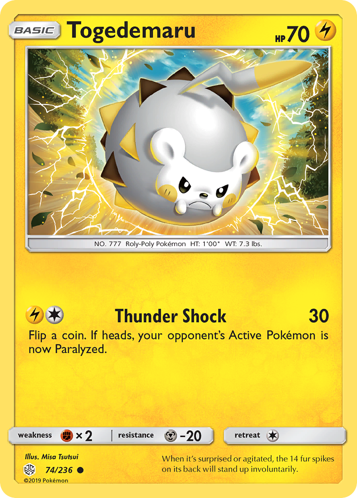 Togedemaru (74/236) [Sun & Moon: Cosmic Eclipse] | North of Exile Games