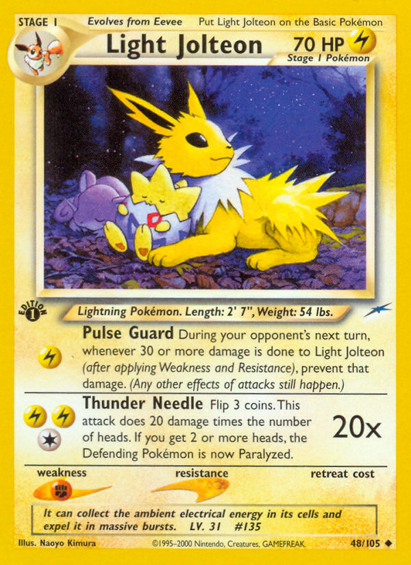 Light Jolteon (48/105) [Neo Destiny 1st Edition] | North of Exile Games