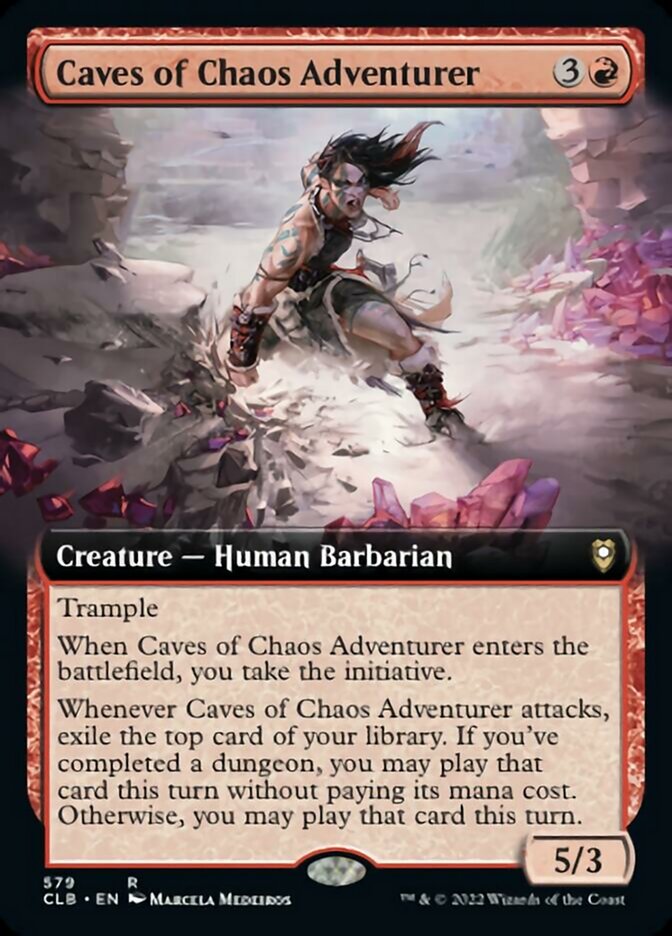 Caves of Chaos Adventurer (Extended Art) [Commander Legends: Battle for Baldur's Gate] | North of Exile Games