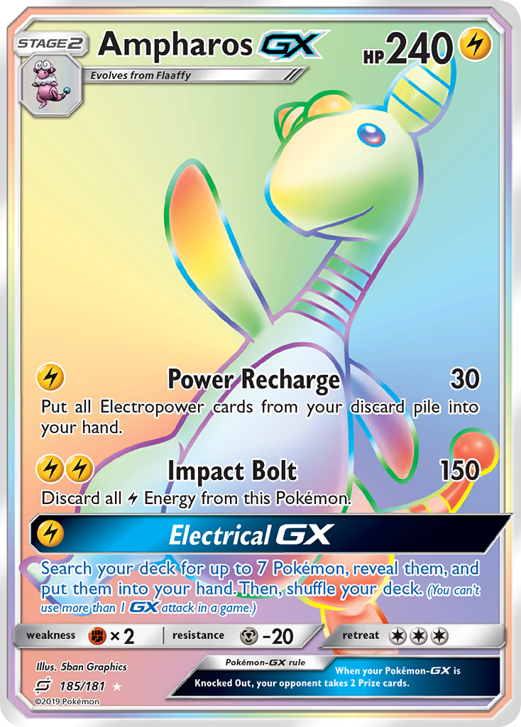 Ampharos GX (185/181) [Sun & Moon: Team Up] | North of Exile Games