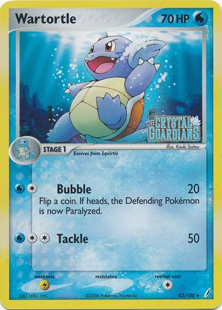 Wartortle (42/100) (Stamped) [EX: Crystal Guardians] | North of Exile Games