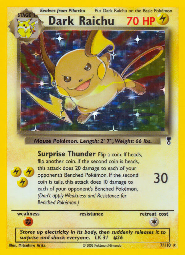 Dark Raichu (7/110) (WotC) (Theme Deck Exclusive) [Legendary Collection] | North of Exile Games