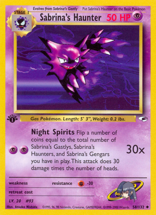 Sabrina's Haunter (58/132) [Gym Heroes 1st Edition] | North of Exile Games