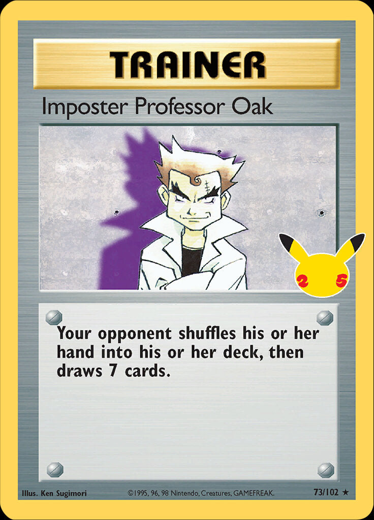 Imposter Professor Oak (73/102) [Celebrations: 25th Anniversary - Classic Collection] | North of Exile Games