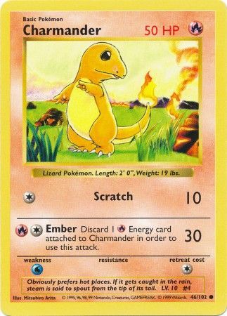 Charmander (46/102) [Base Set Shadowless Unlimited] | North of Exile Games