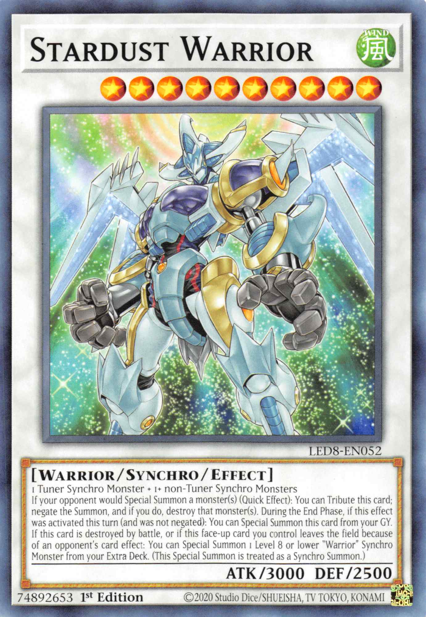 Stardust Warrior [LED8-EN052] Common | North of Exile Games