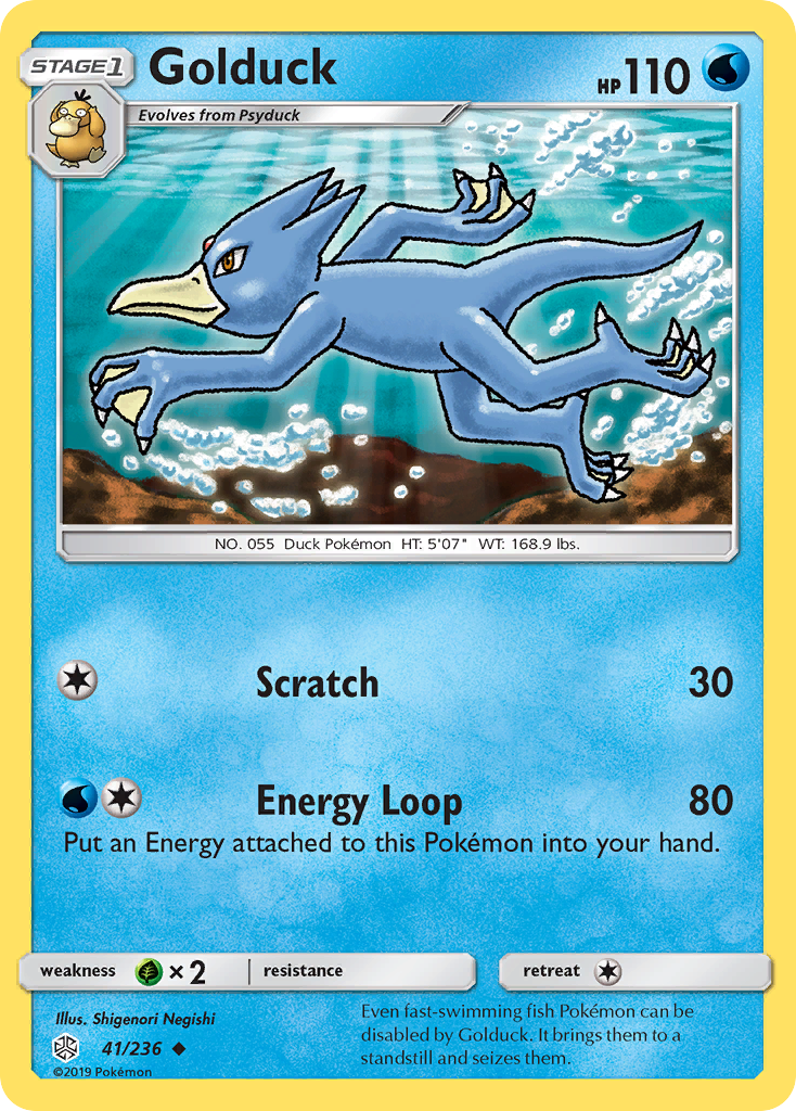 Golduck (41/236) [Sun & Moon: Cosmic Eclipse] | North of Exile Games