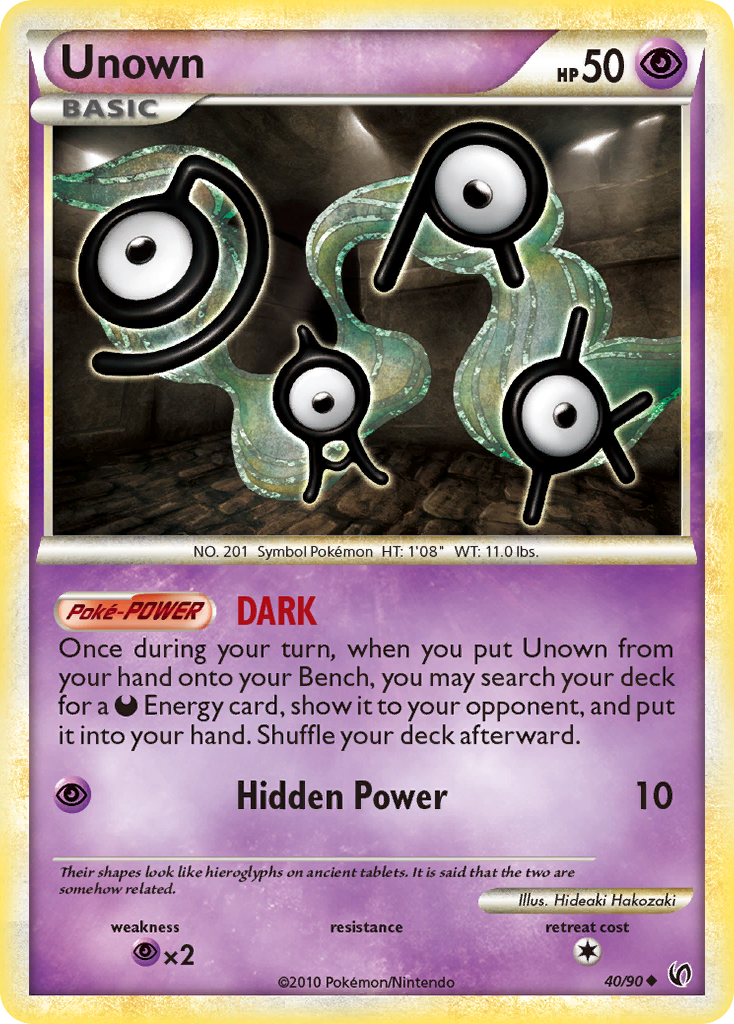 Unown (40/90) [HeartGold & SoulSilver: Undaunted] | North of Exile Games